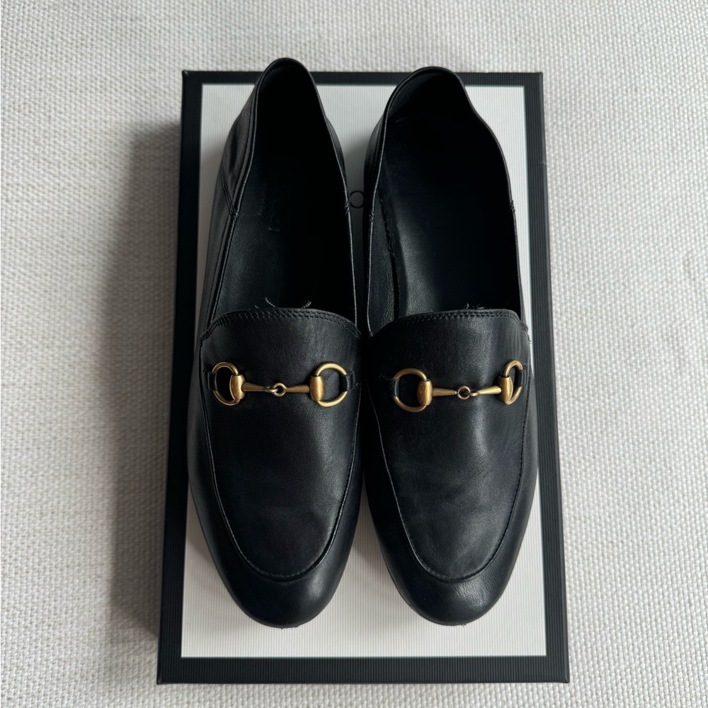 Gucci Black Leather Loafers